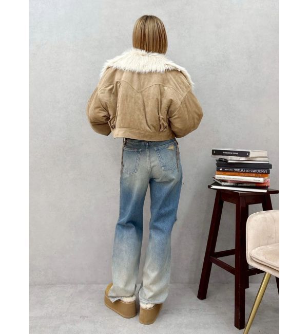 EVRIS「ヴィンテージライクダメージワイドデニムパンツ」|デニム|