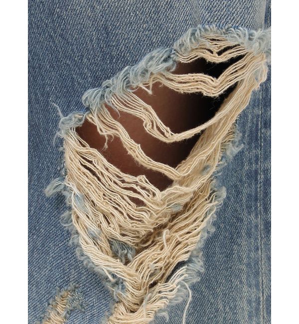 EVRIS「ヴィンテージライクダメージワイドデニムパンツ」|デニム|