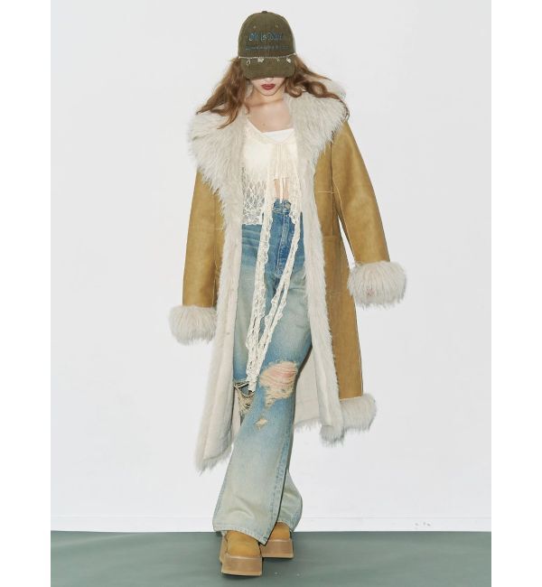 EVRIS「ヴィンテージライクダメージワイドデニムパンツ」|デニム|