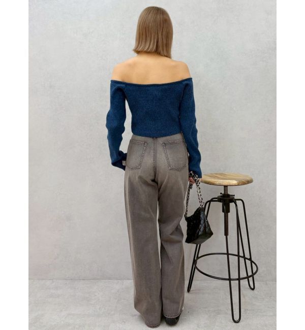 EVRIS「リベットペインターワイドデニムパンツ」|デニム|