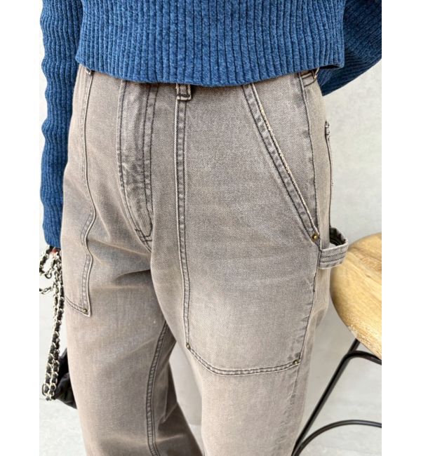 EVRIS「リベットペインターワイドデニムパンツ」|デニム|