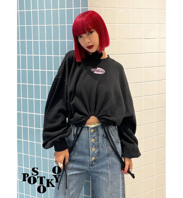 jouetie「【Something &times;PosTokyo】Drost hem Tops」|Tシャツ・カットソー|ブラック