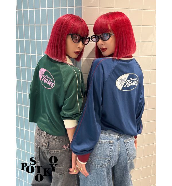 jouetie「【Something &times;PosTokyo】Front gather Sporty Tops」|Tシャツ・カットソー|