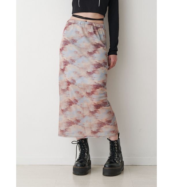 jouetie「ニュアンスパターンシアースカート」|スカート|ベージュ