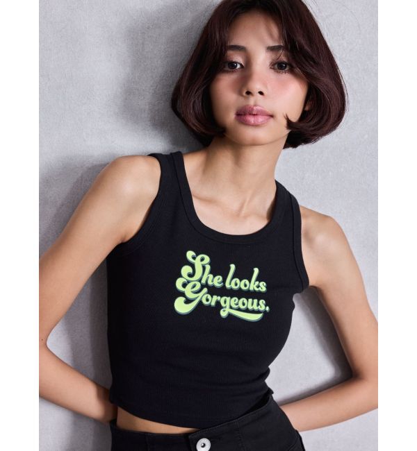 GYDA「logo shadowアメスリテレコタンクトップ」|タンクトップ|