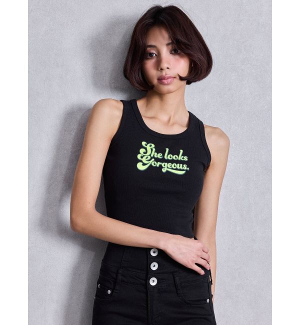 GYDA「logo shadowアメスリテレコタンクトップ」|タンクトップ|