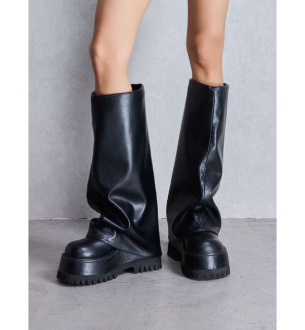 GYDA「GDカバールーズシルエットブーツ」|ロングブーツ|