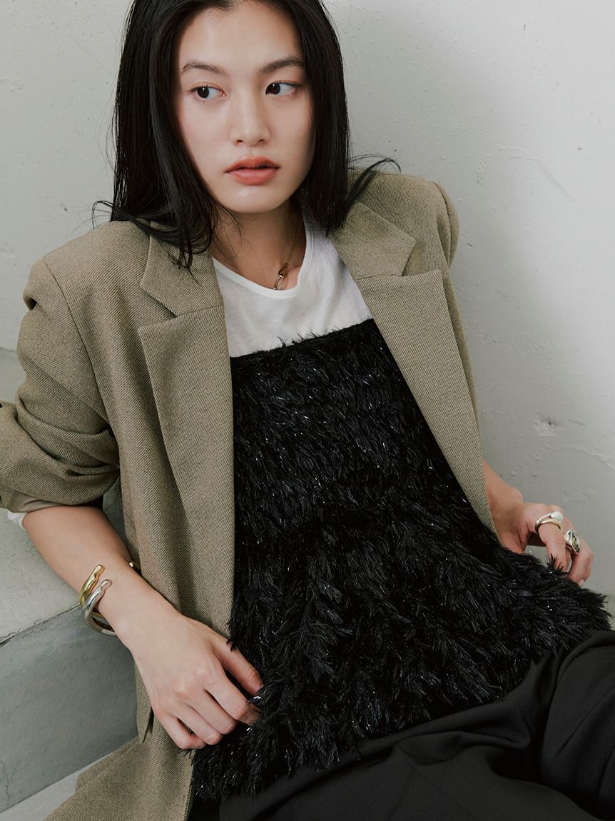 emmi atelier「オーガニックコットン強撚天竺トップス」|Tシャツ・カットソー|