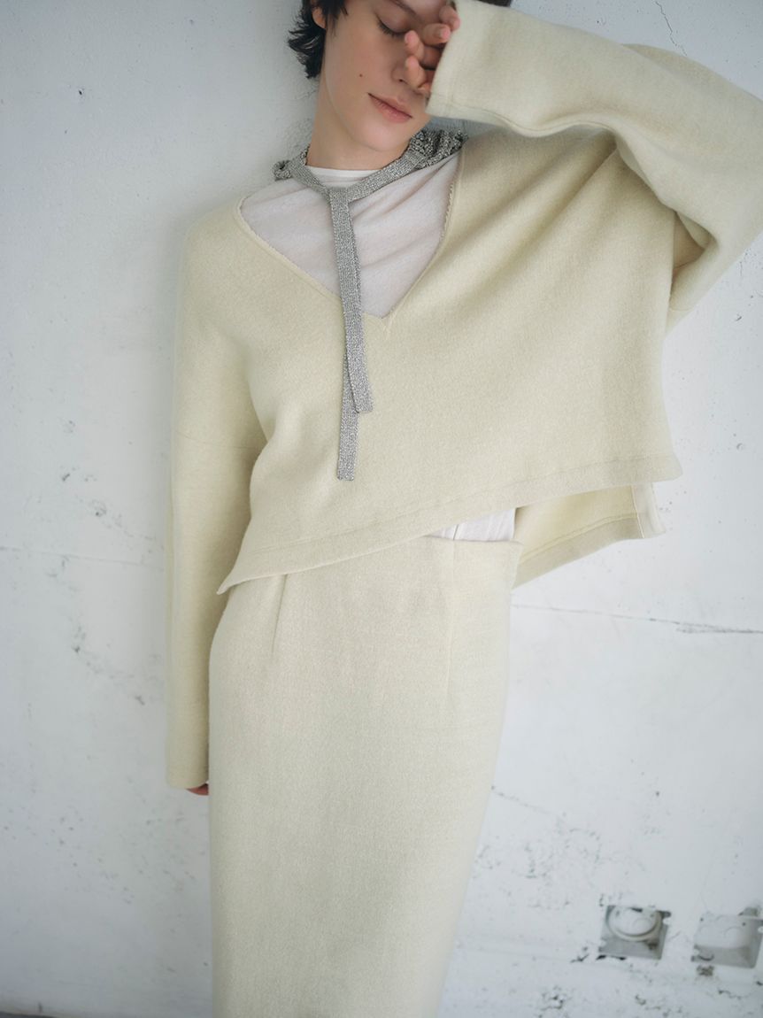 emmi atelier「オーガニックコットン強撚天竺トップス」|Tシャツ・カットソー|