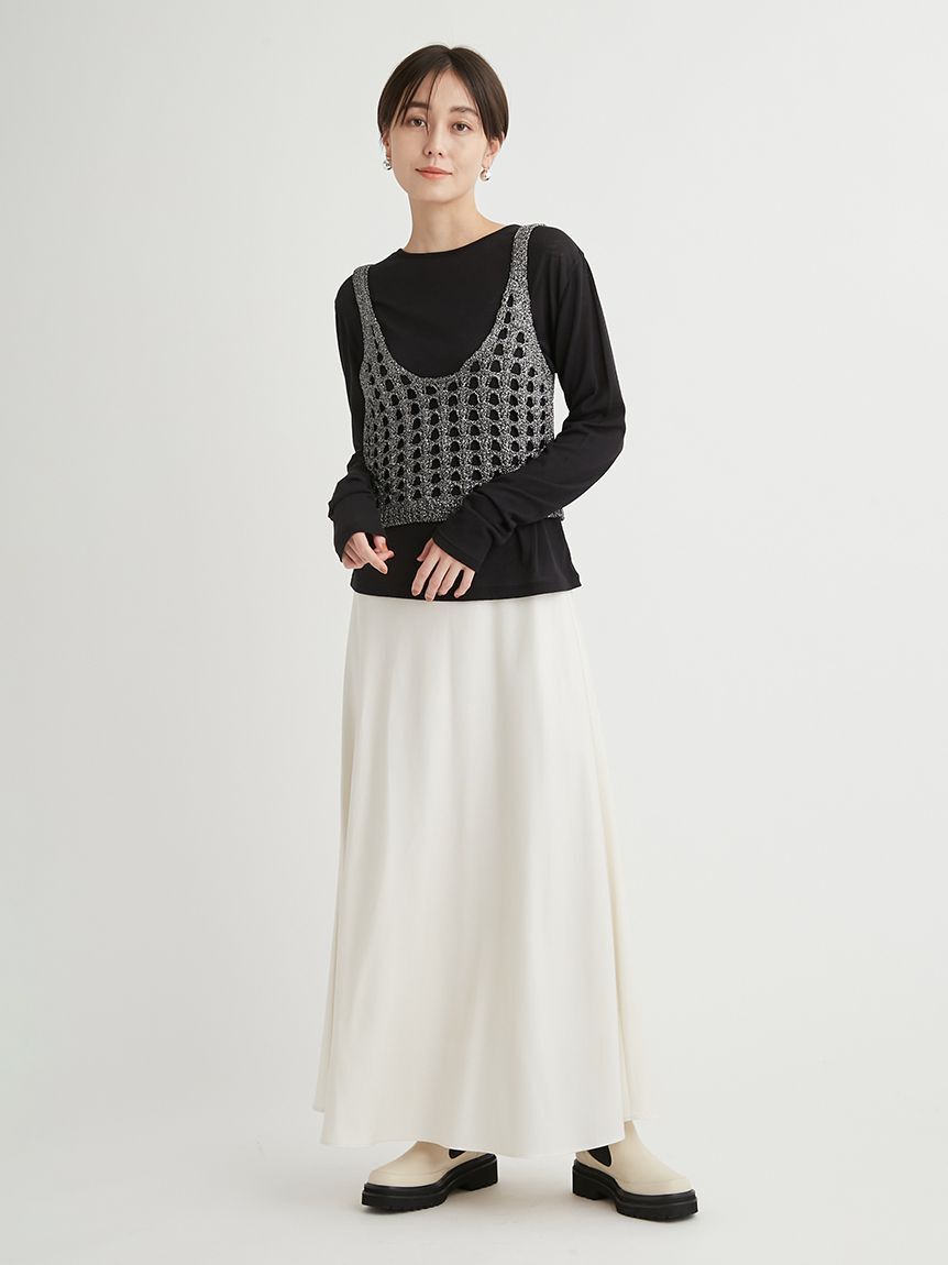 emmi atelier「オーガニックコットン強撚天竺トップス」|Tシャツ・カットソー|