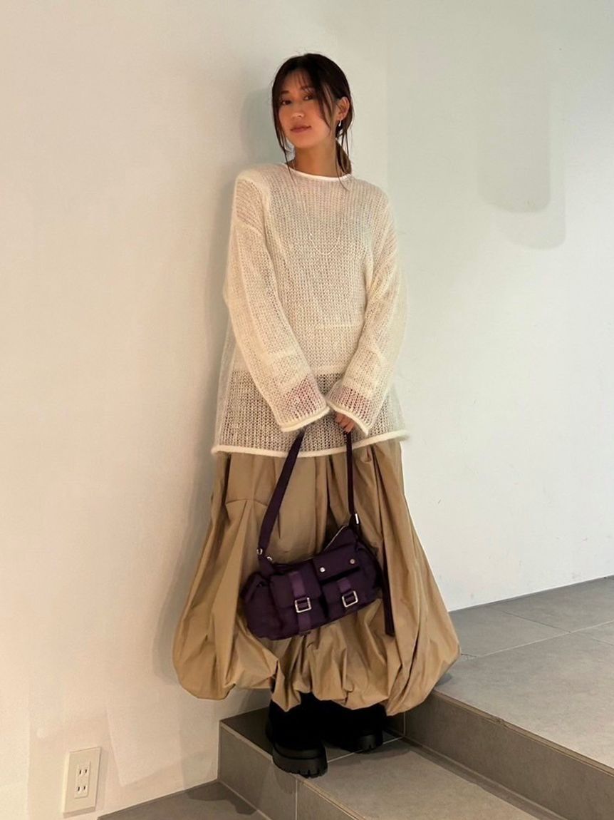 emmi atelier「オーガニックコットン強撚天竺トップス」|Tシャツ・カットソー|