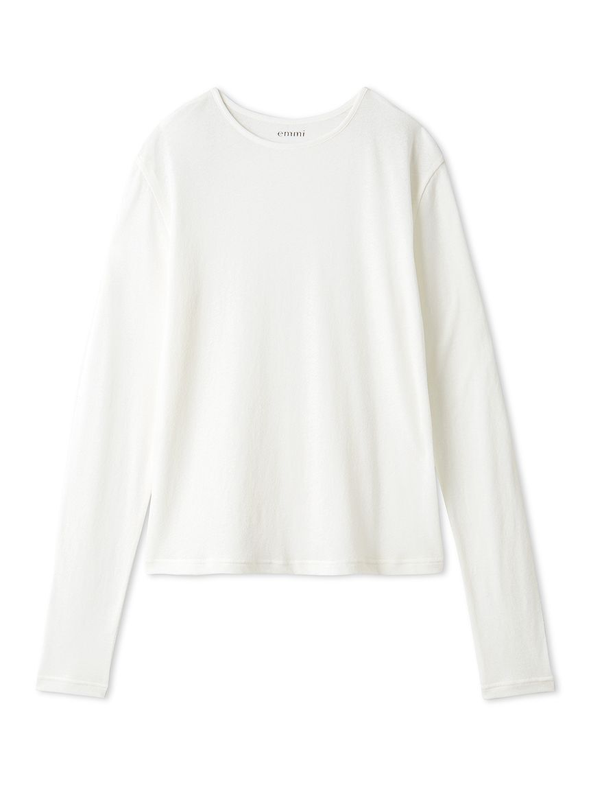 emmi atelier「オーガニックコットン強撚天竺トップス」|Tシャツ・カットソー|