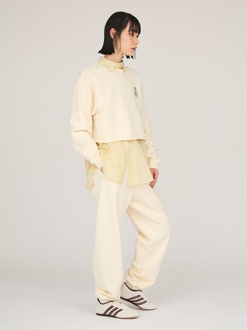 emmi atelier「エンブレムロゴスウェットトップス」|スウェット・ジャージ|