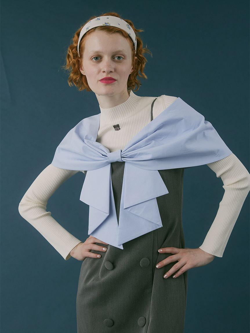 FURFUR「【限定カラー】リボン刺繍リブニットトップス」|ニット・セーター|