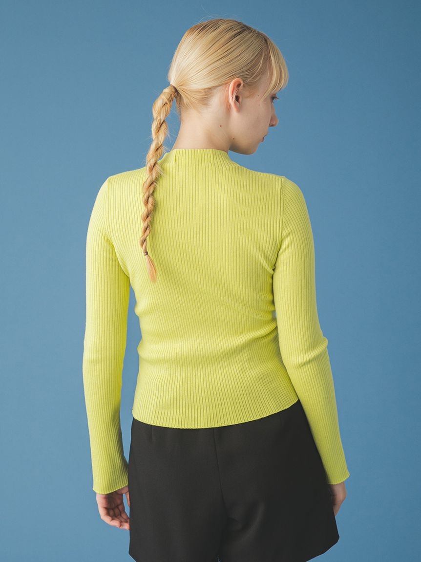 FURFUR「【限定カラー】リボン刺繍リブニットトップス」|ニット・セーター|