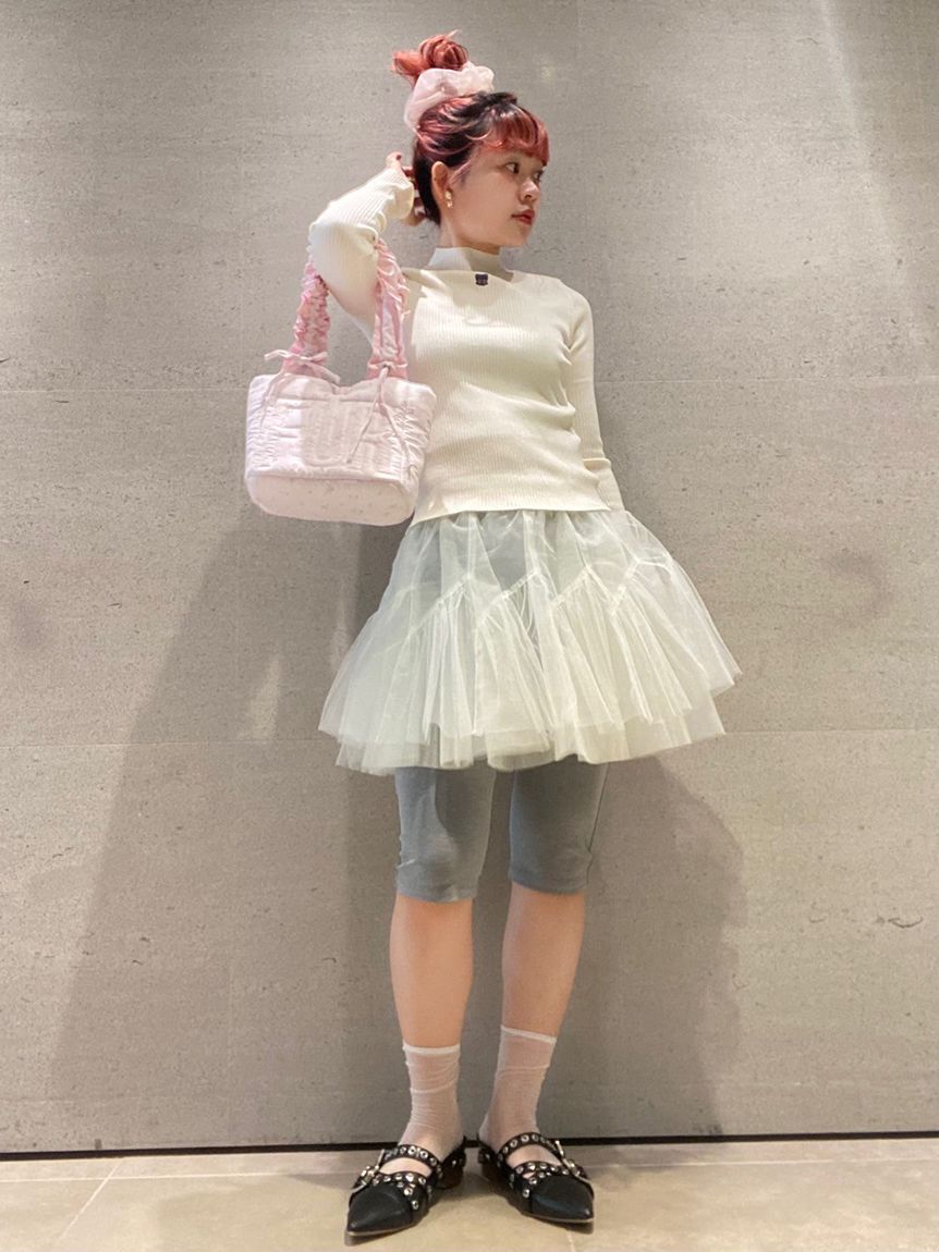 FURFUR「【限定カラー】リボン刺繍リブニットトップス」|ニット・セーター|