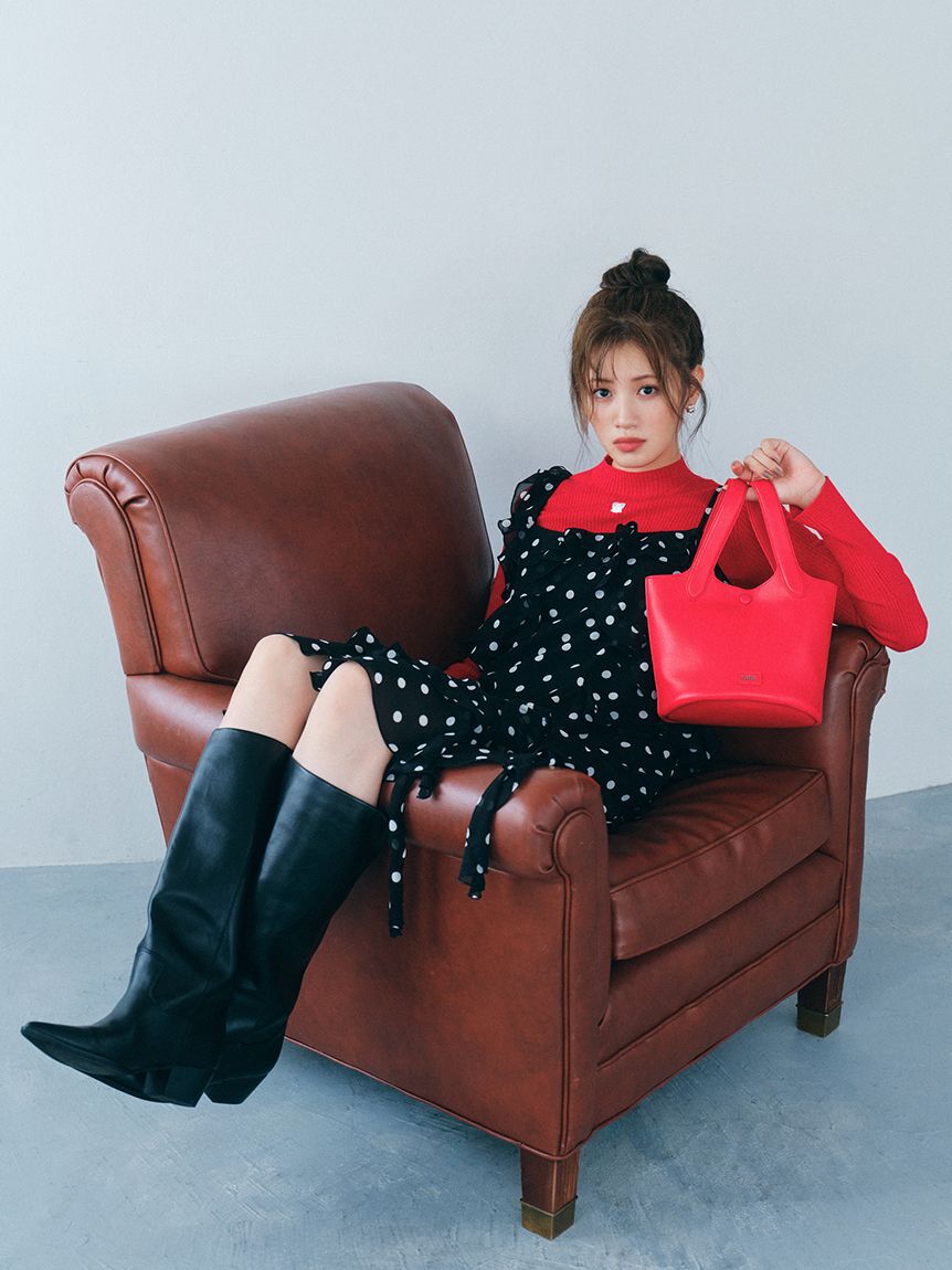 FURFUR「【限定カラー】リボン刺繍リブニットトップス」|ニット・セーター|