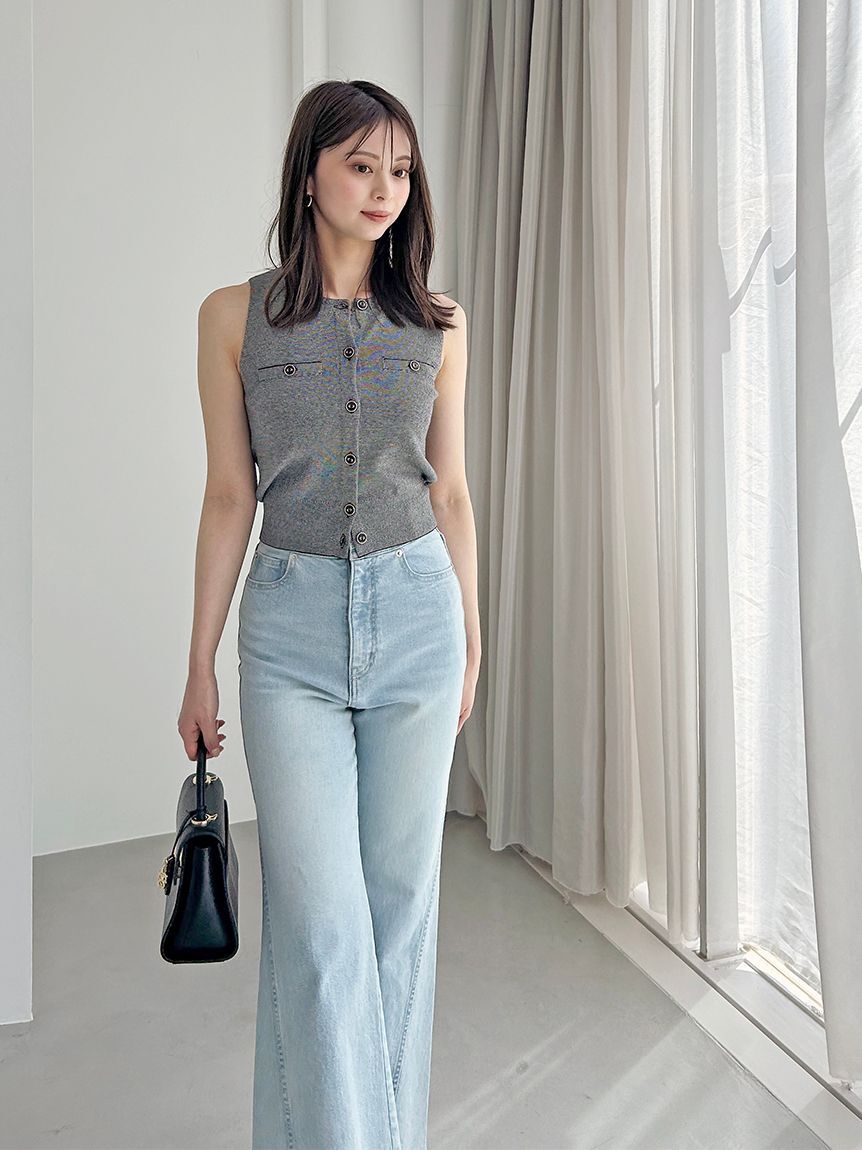 SNIDEL「Sustainableニットジレプルオーバー」|ニット・セーター|