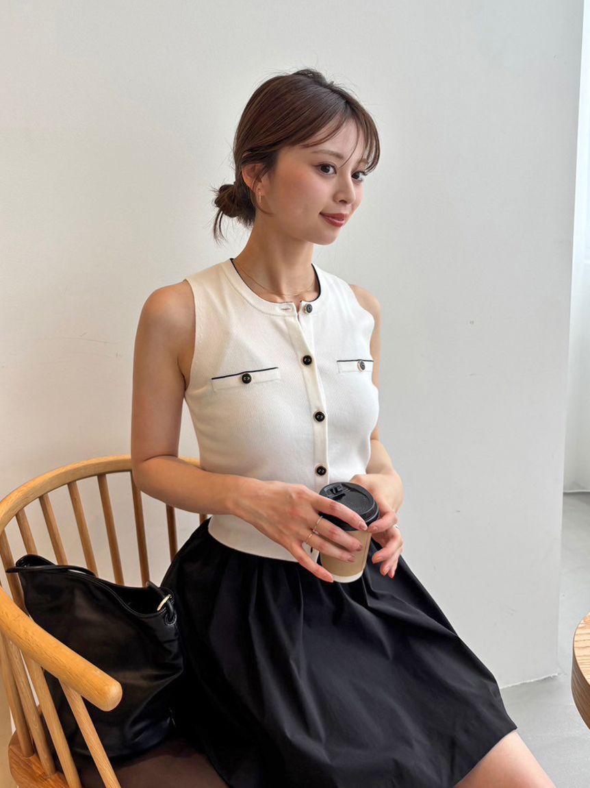 SNIDEL「Sustainableニットジレプルオーバー」|ニット・セーター|