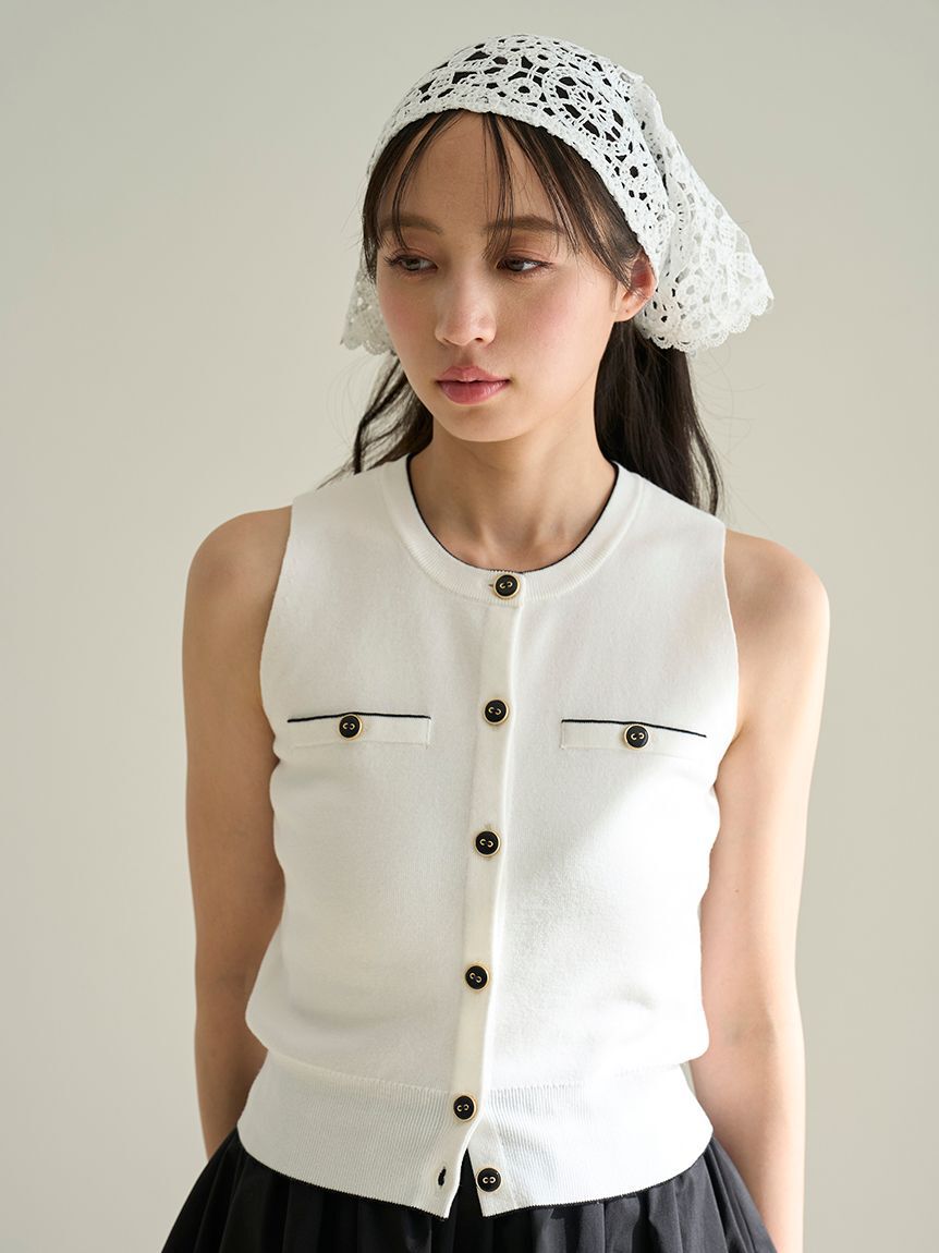 SNIDEL「Sustainableニットジレプルオーバー」|ニット・セーター|