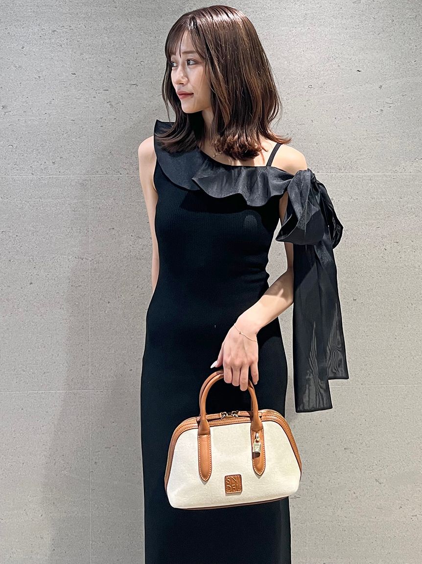 SNIDEL「ワンショルリボンニットワンピース」|ワンピース|