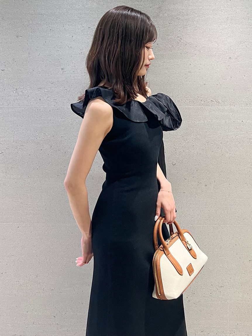 SNIDEL「ワンショルリボンニットワンピース」|ワンピース|