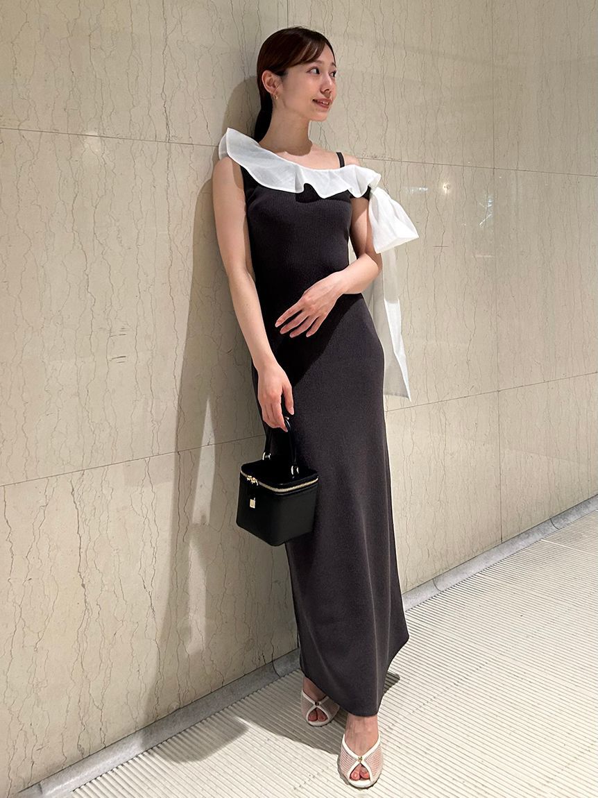 SNIDEL「ワンショルリボンニットワンピース」|ワンピース|