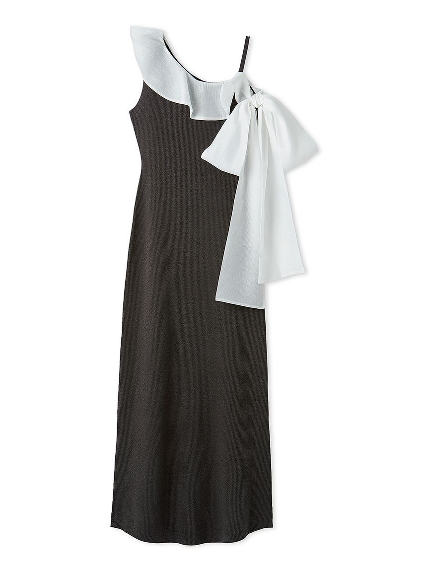 SNIDEL「ワンショルリボンニットワンピース」|ワンピース|