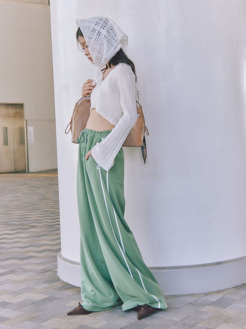 SNIDEL「【WEB限定カラーあり】UVカットスウェットワイドパンツ」|チノ|