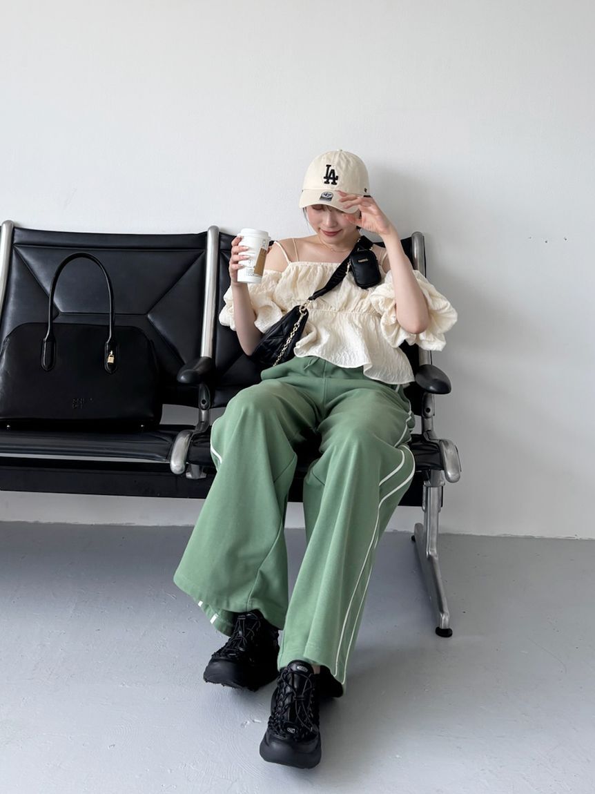 SNIDEL「【WEB限定カラーあり】UVカットスウェットワイドパンツ」|チノ|