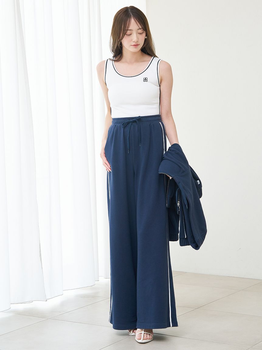 SNIDEL「【WEB限定カラーあり】UVカットスウェットワイドパンツ」|チノ|