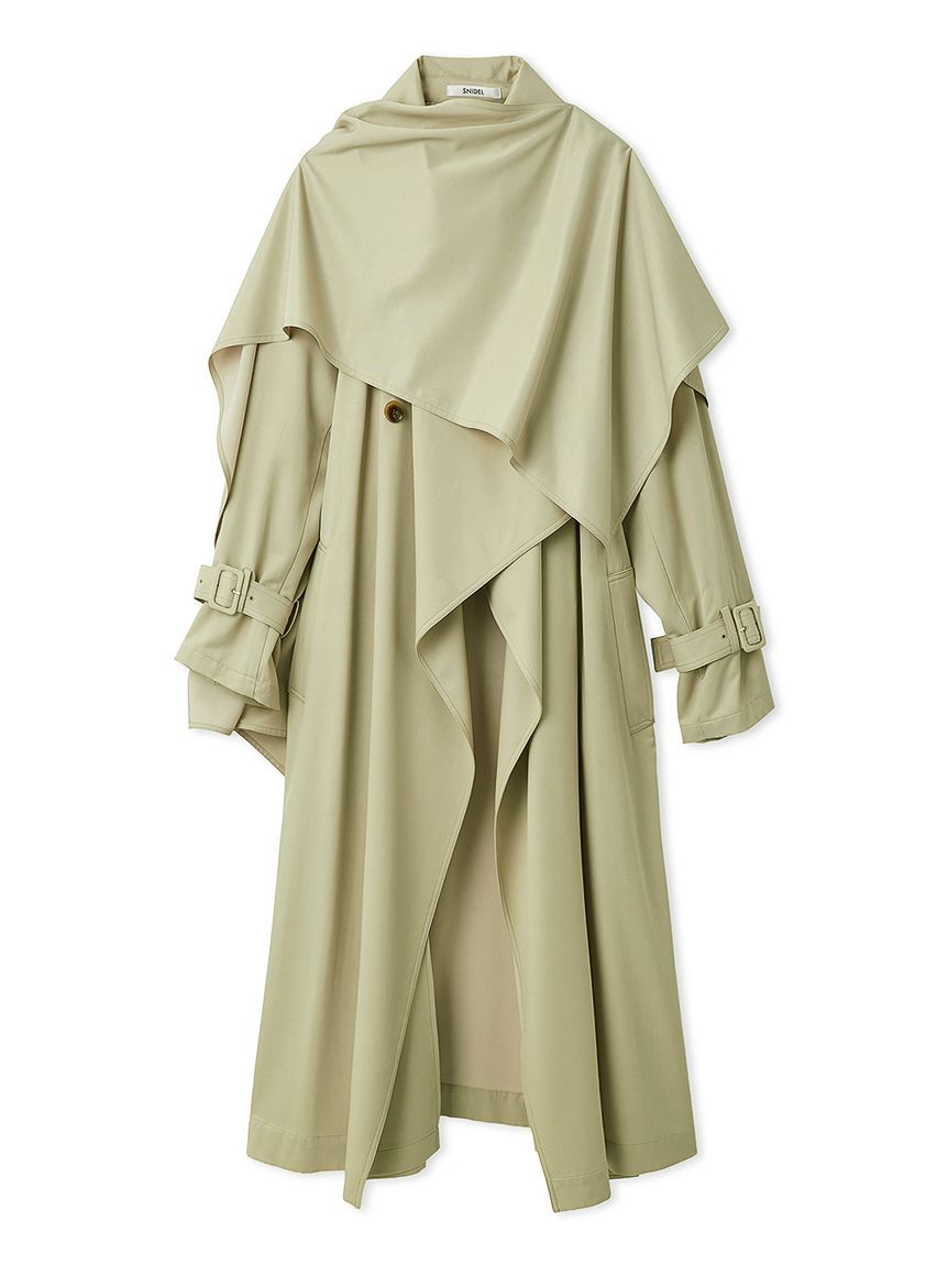 SNIDEL「Sustainableストールグロストレンチ」|トレンチコート|