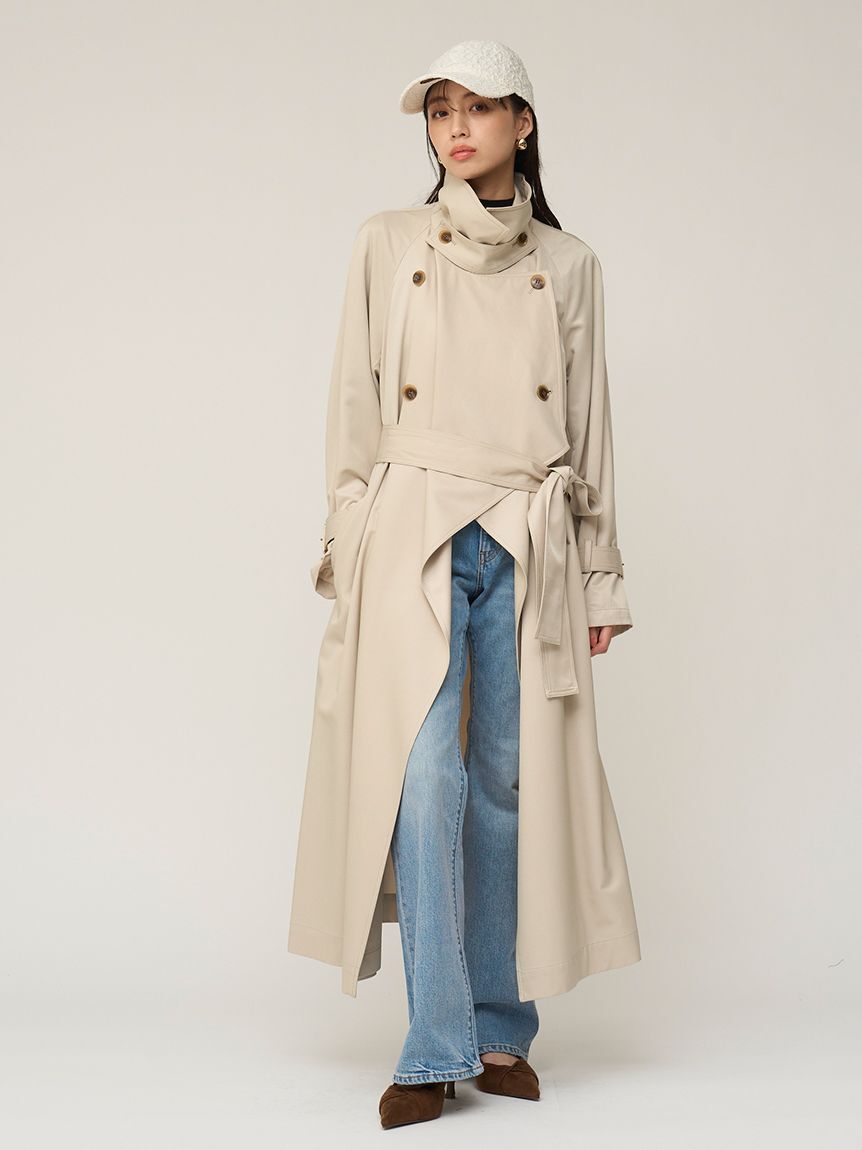 SNIDEL「Sustainableストールグロストレンチ」|トレンチコート|