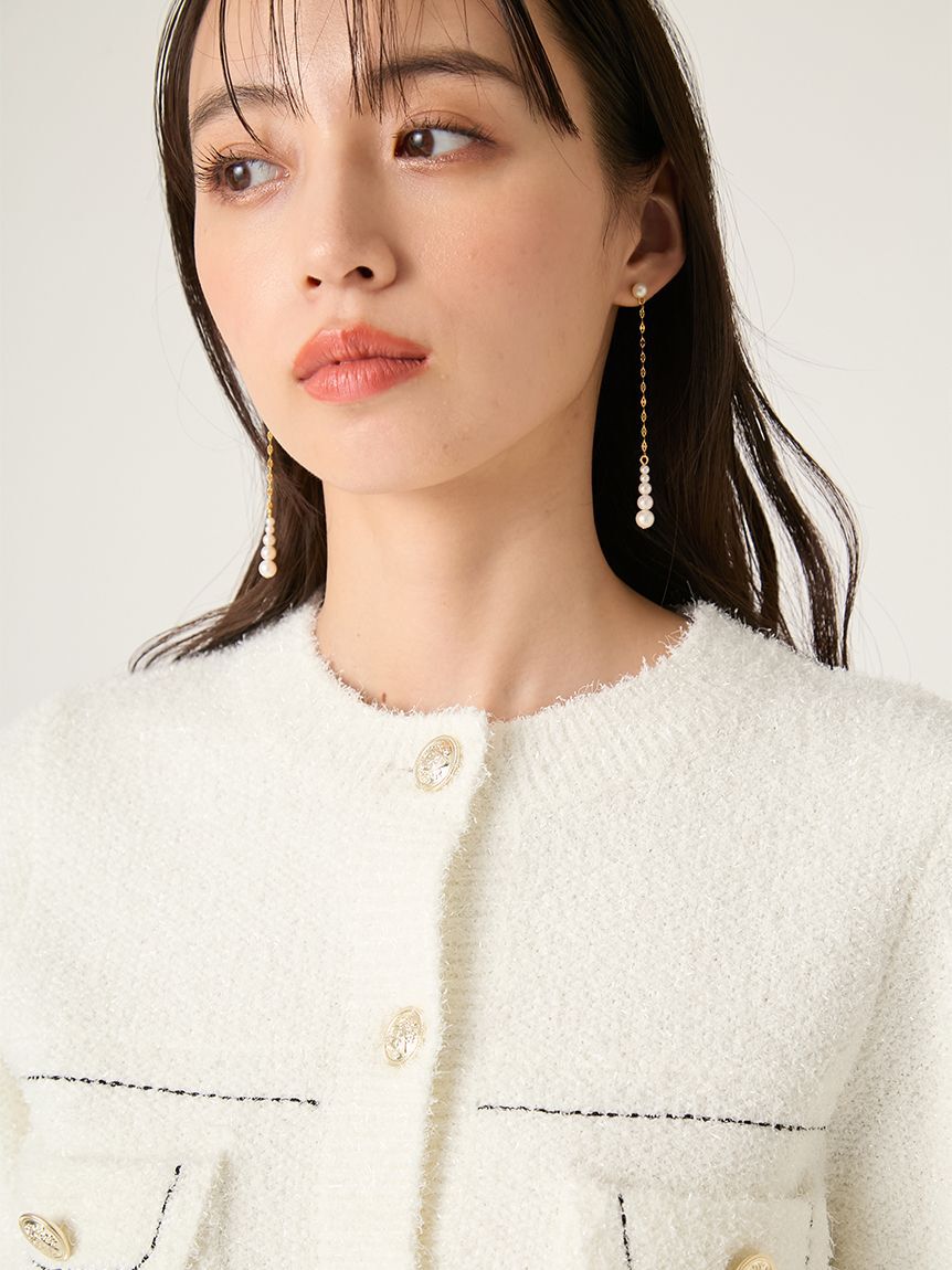 FRAY I.D「ミックスヤーンニットジャケット」|ニット・セーター|