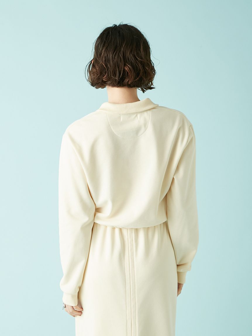 LILY BROWN「【WEB限定カラー】Lily Bearハーフジップクロップドスウェット」|スウェット・ジャージ|