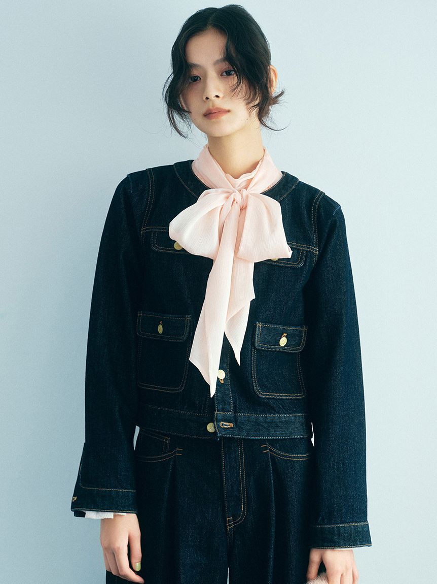 LILY BROWN「【WEB限定カラー】ドレープボウタイシフォンブラウス」|シャツ・ブラウス|