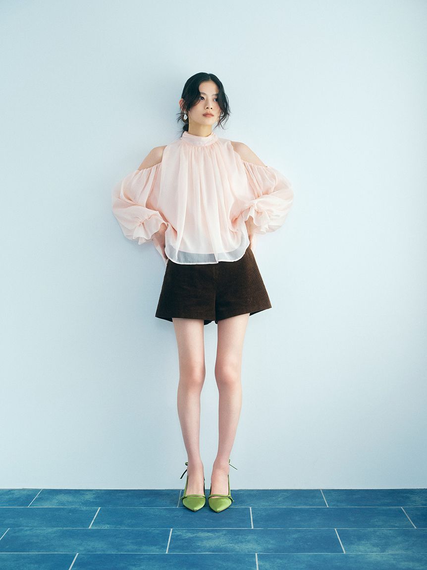 LILY BROWN「【WEB限定カラー】ドレープボウタイシフォンブラウス」|シャツ・ブラウス|