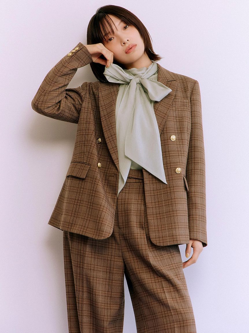 LILY BROWN「【WEB限定カラー】ドレープボウタイシフォンブラウス」|シャツ・ブラウス|