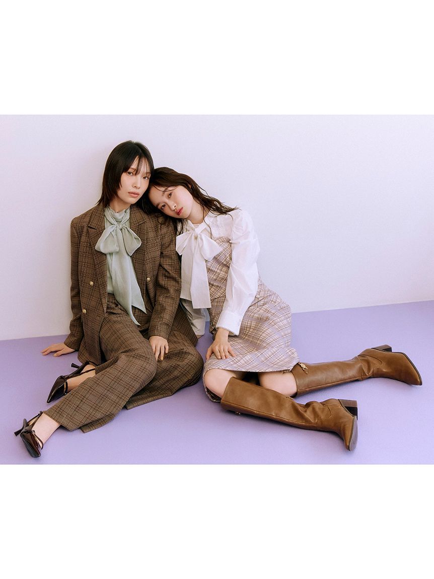 LILY BROWN「【WEB限定カラー】ドレープボウタイシフォンブラウス」|シャツ・ブラウス|