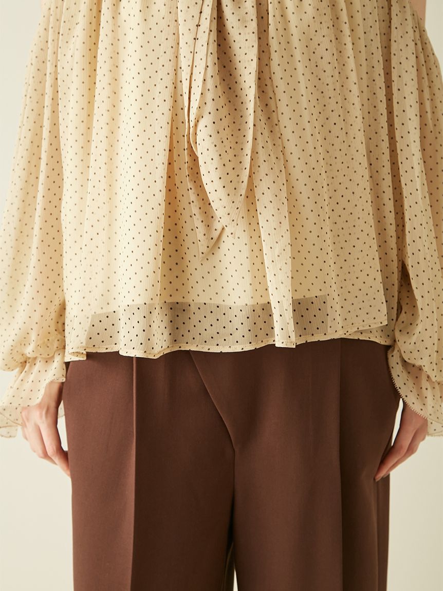 LILY BROWN「【WEB限定カラー】ドレープボウタイシフォンブラウス」|シャツ・ブラウス|