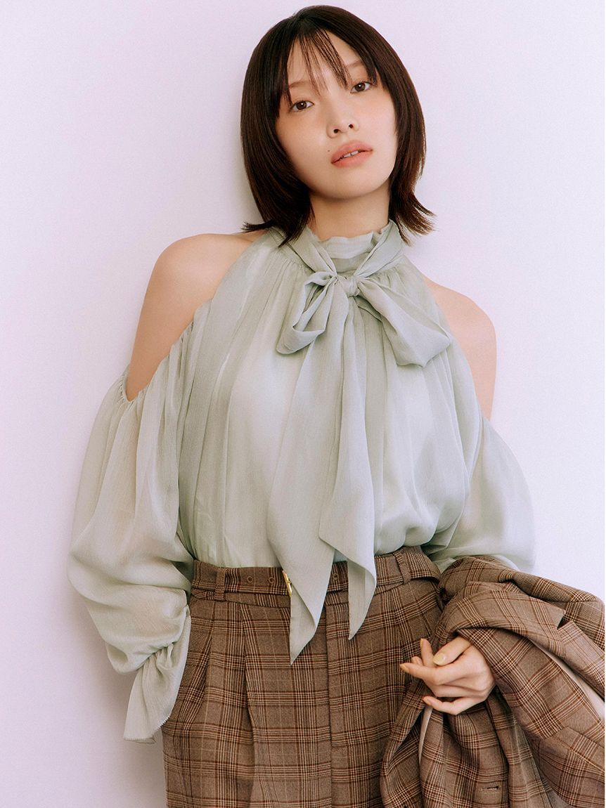 LILY BROWN「【WEB限定カラー】ドレープボウタイシフォンブラウス」|シャツ・ブラウス|MNT