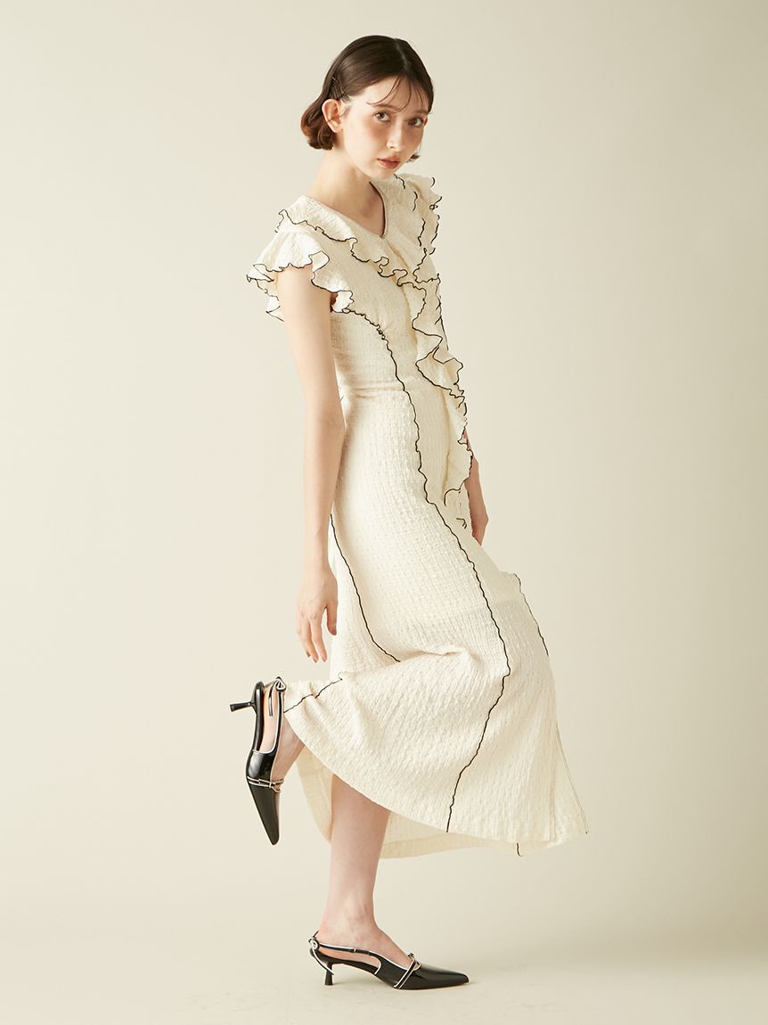 LILY BROWN「カットフリルワンピース」|ワンピース|