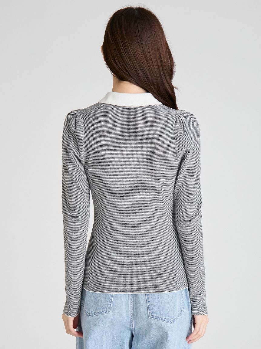 CELFORD「ボウタイリボン衿付きニットプルオーバー」|ニット・セーター|