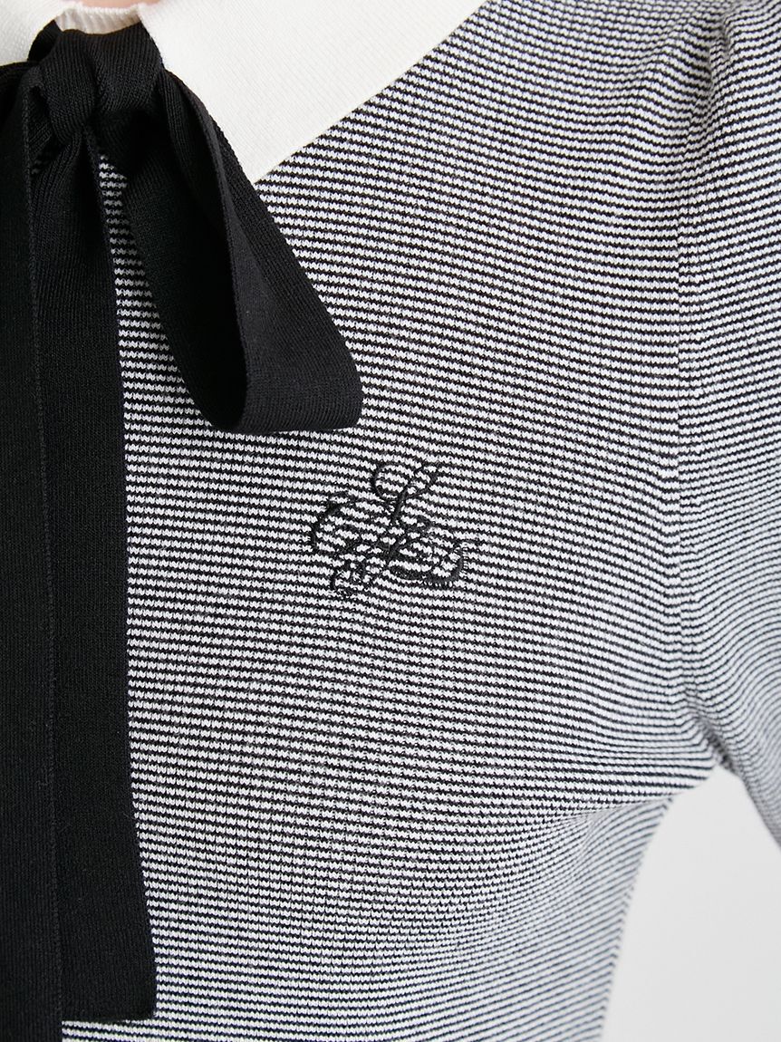 CELFORD「ボウタイリボン衿付きニットプルオーバー」|ニット・セーター|