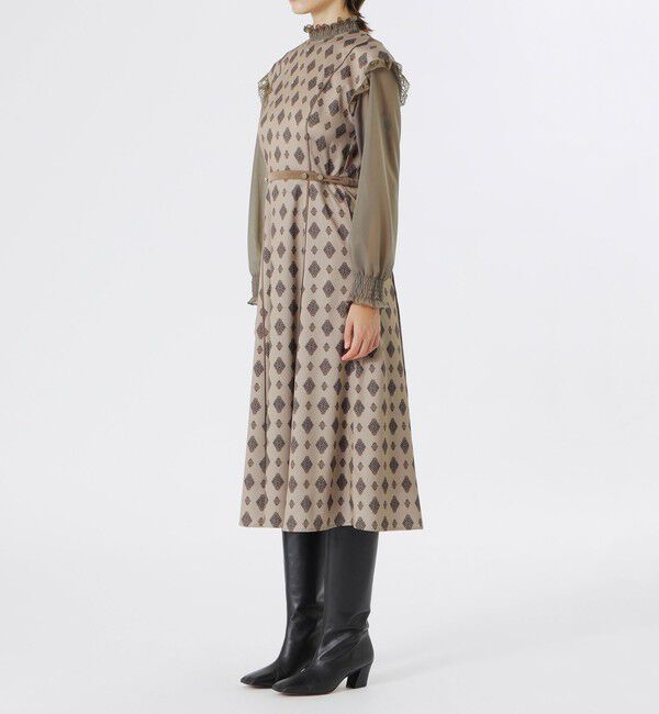  「レジメンタルオーナメントドレス」|ワンピース|