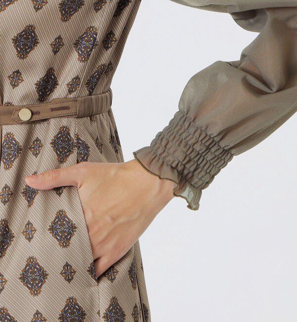  「レジメンタルオーナメントドレス」|ワンピース|