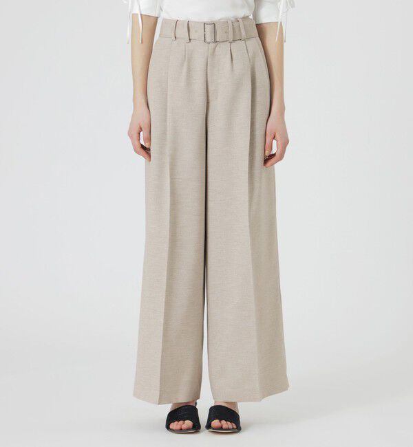  「オックスリネーラタックワイドパンツ」|スラックス|