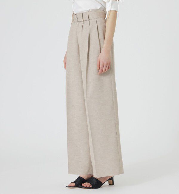  「オックスリネーラタックワイドパンツ」|スラックス|