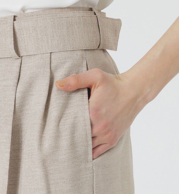  「オックスリネーラタックワイドパンツ」|スラックス|