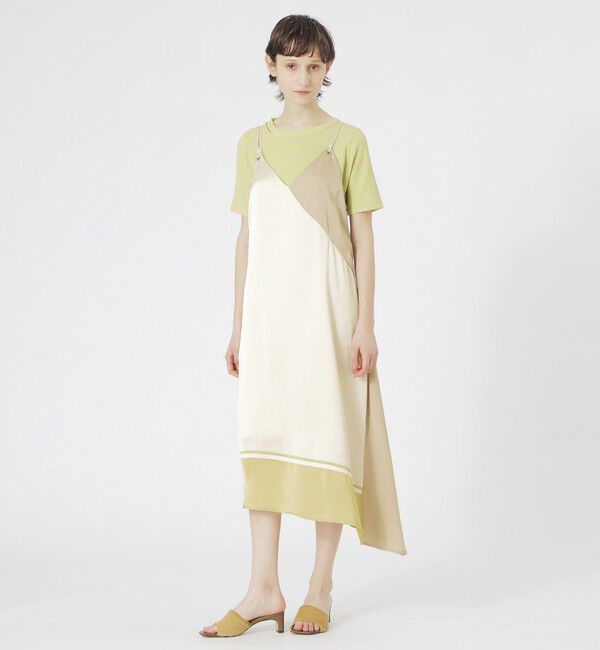  「【ドラマ着用商品】カラーブロックスリップワンピース」|ワンピース|